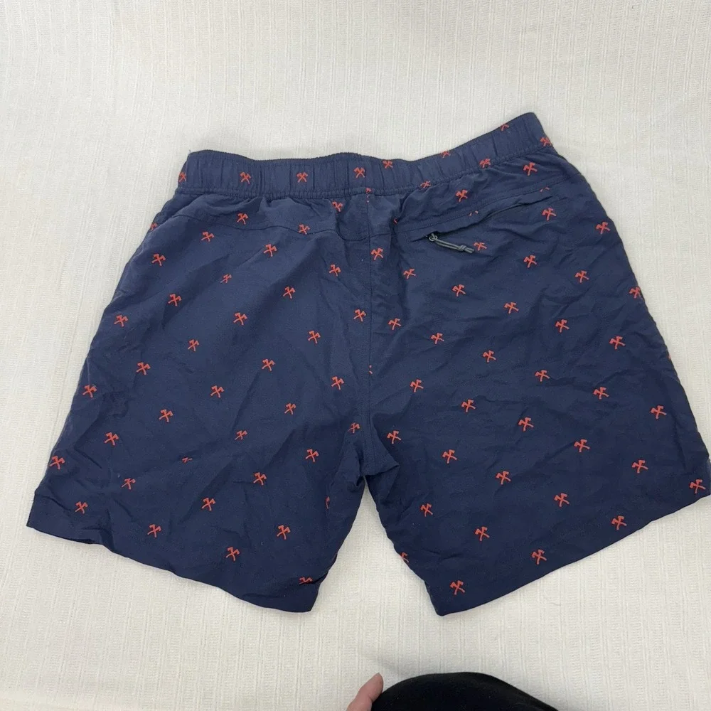 The North Face Class V Pull On Swim Trunks Shorts Mens M Medium Blue Nylon Lined